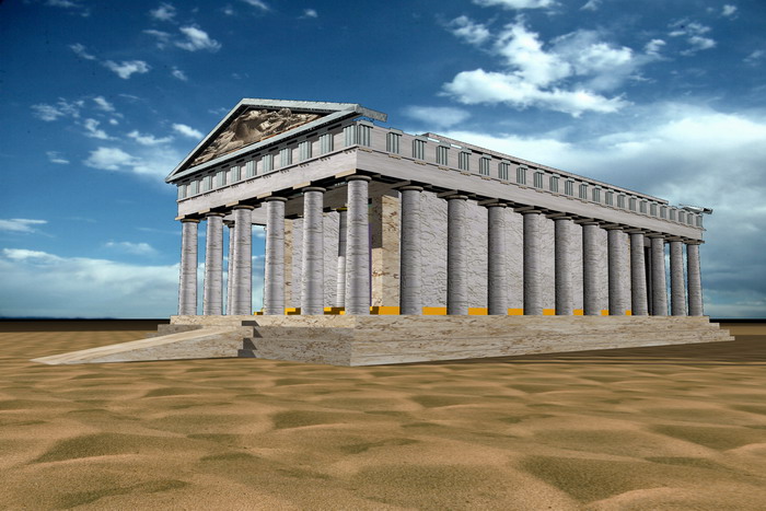 Modello virtuale del Partenone di Atene