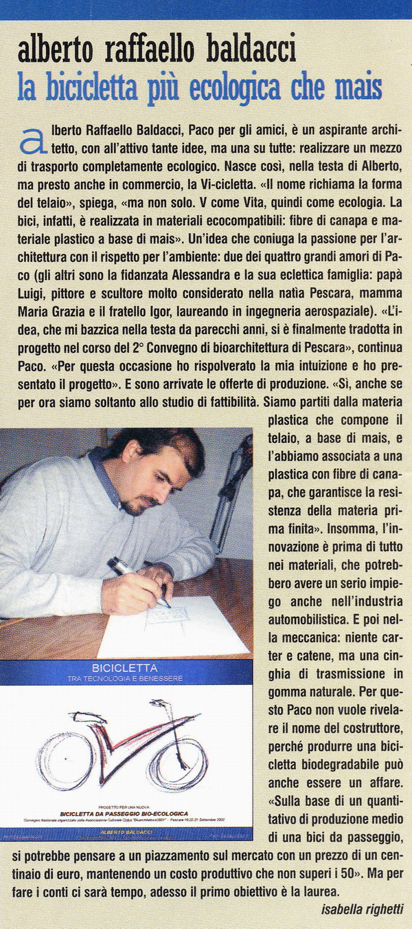 Articolo di Isabella Righetti comparso sulla rivista universitaria "CAMPUS" Novembre 2002