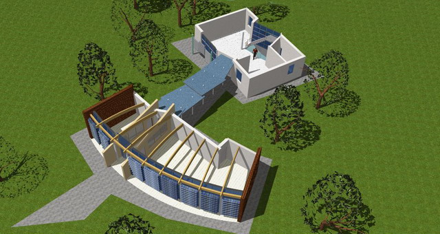 Flora Expò:<br>
edificio per la vendita e l'esposizione dei fiori con annessa residenza
