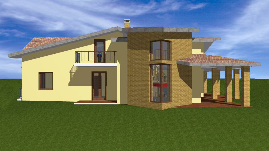 Rendering della villa