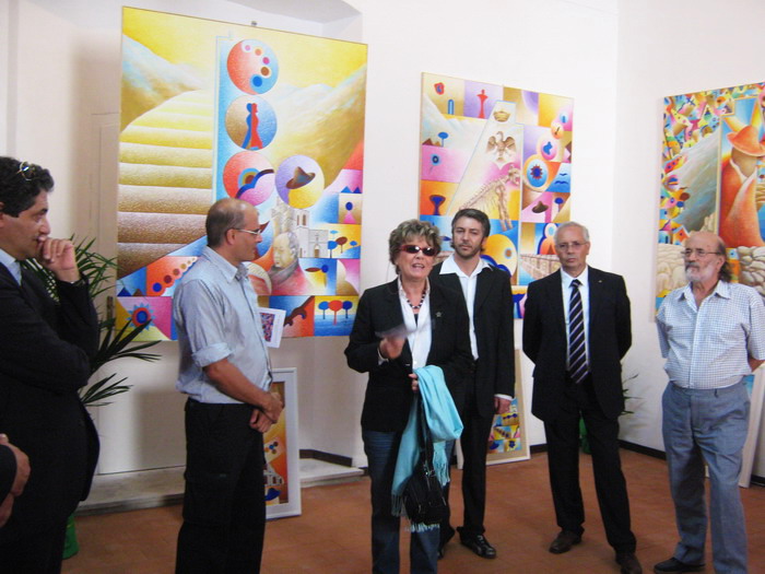 Inaugurazione della mostra alla presenza delle autorità e della scrittrice Dacia Maraini