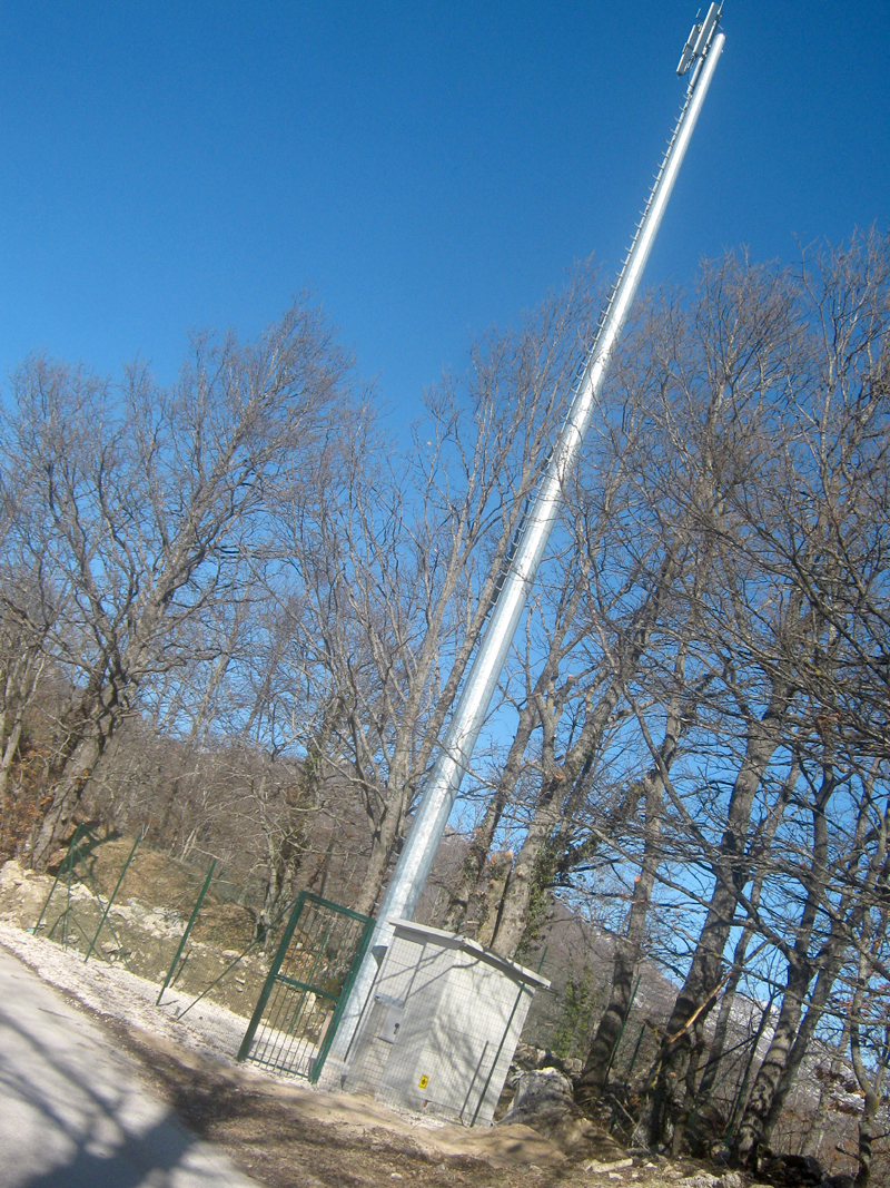 Vista dell'antenna