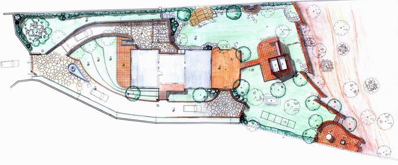 Tavola di progetto del giardino di "Villa Guido e Sonia"